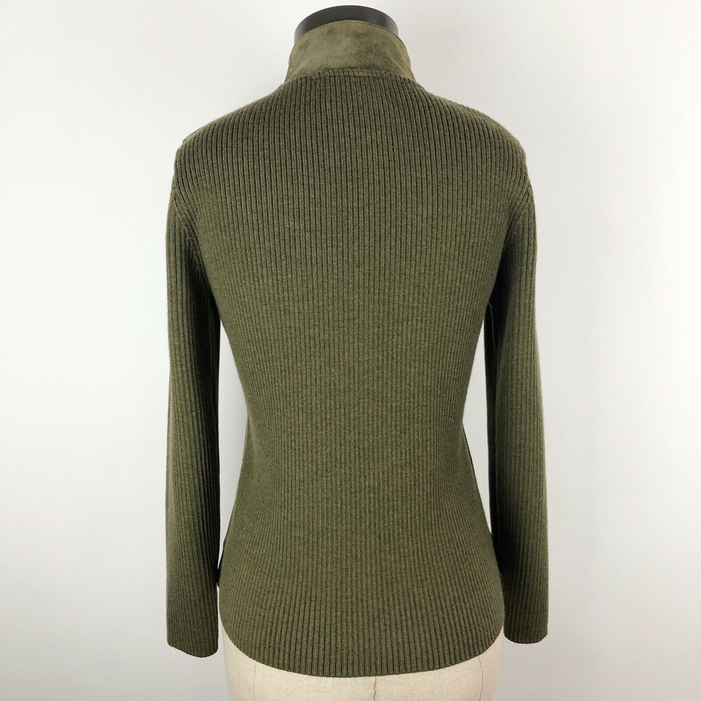 Pendleton Green Leather Merino Wool Petite Small - Picture 6 of 8